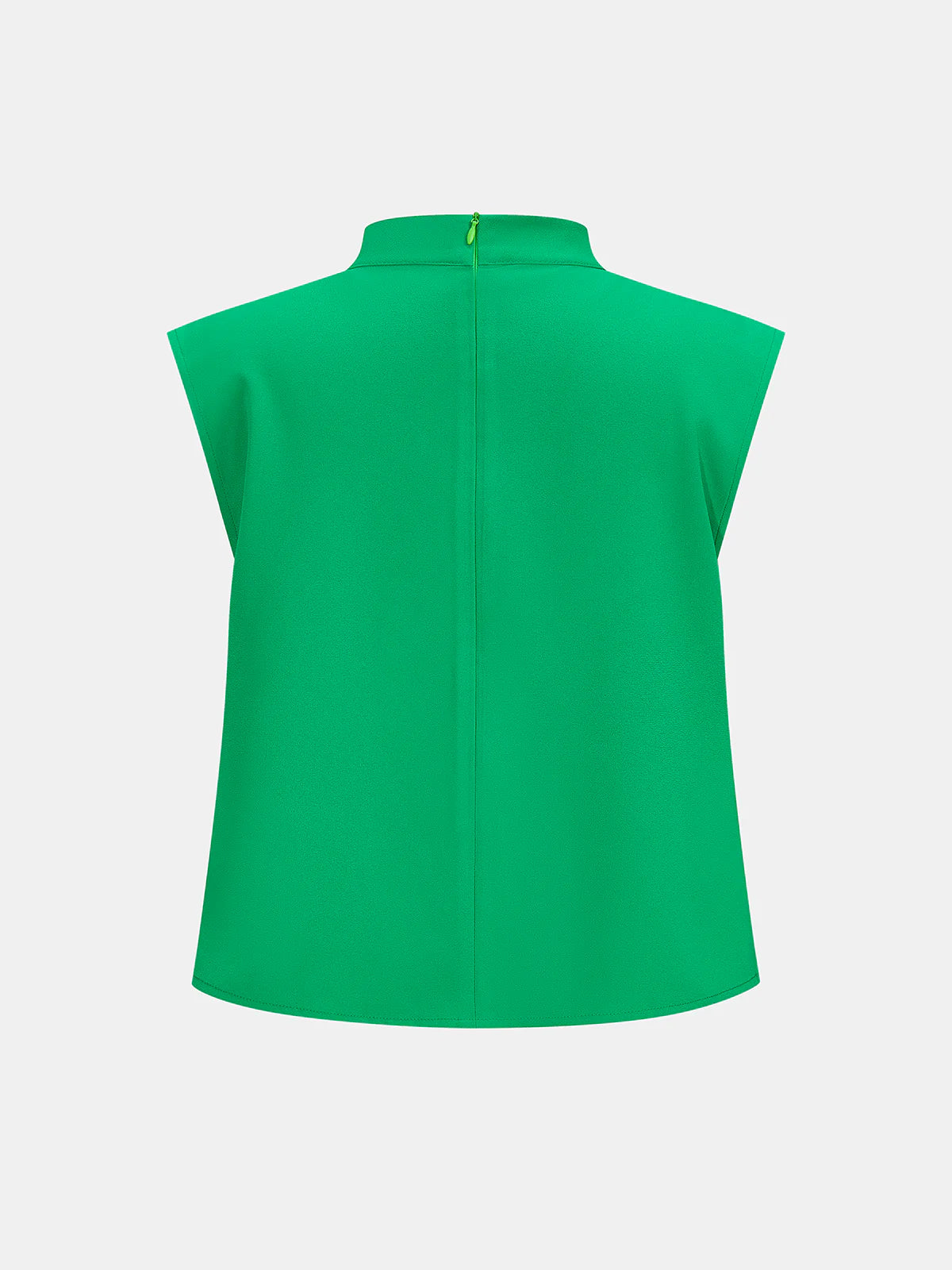 Draped Mock Neck Blouse & Tie-Waist Mini Skirt Set