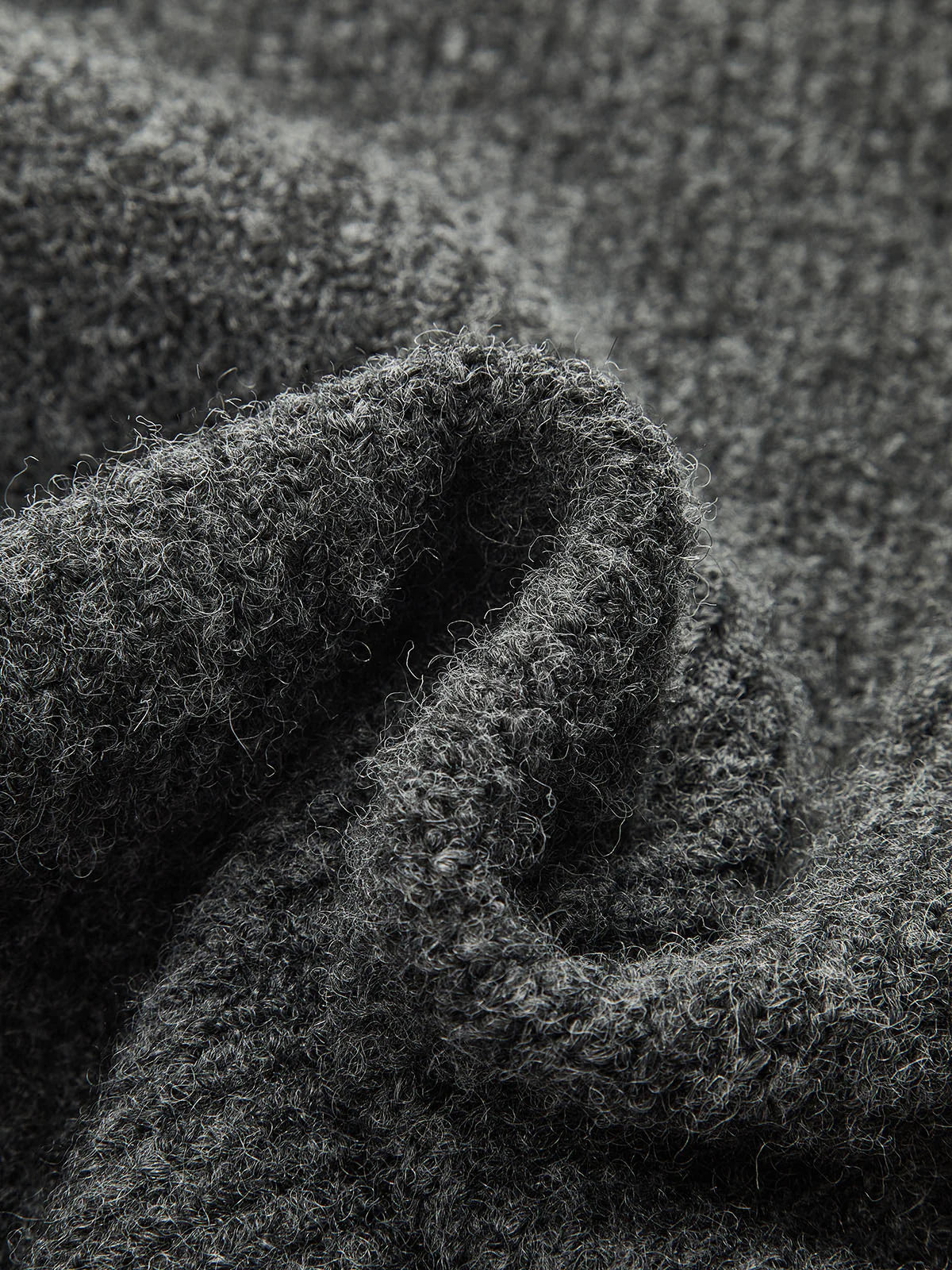 Wool-Blend Fuzzy Midi Dress