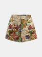 Floral Jacquard Mid-Waist Shorts