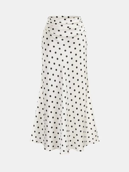 Polka Dot Lace Trim Cami Top & Skirt Sets