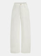 Mid Waist Wide Leg Denim Pants