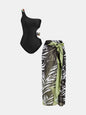 One-Shoulder Cutout Swimsuit & Sarong Set