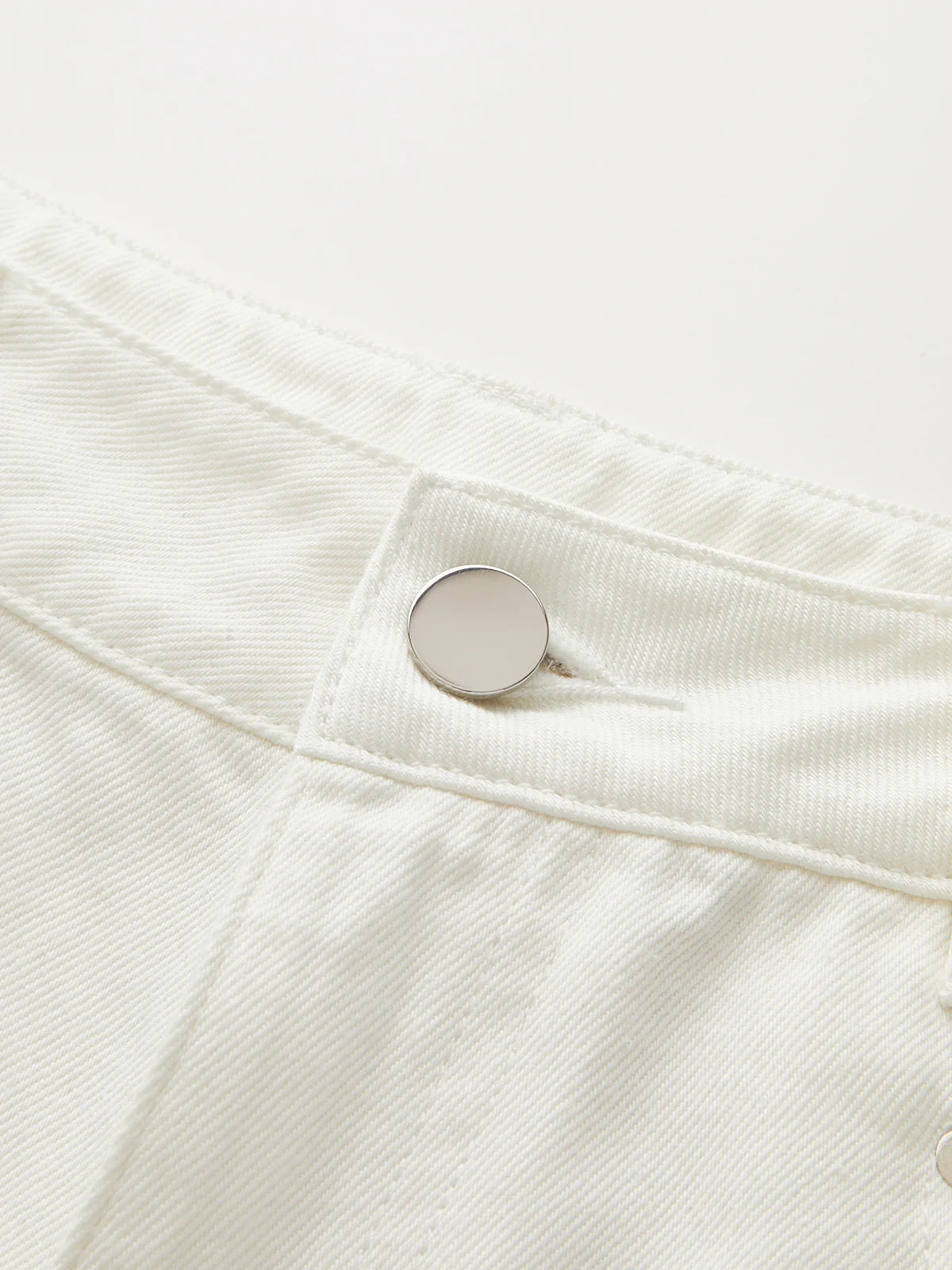 Mid Waist Wide Leg Denim Pants
