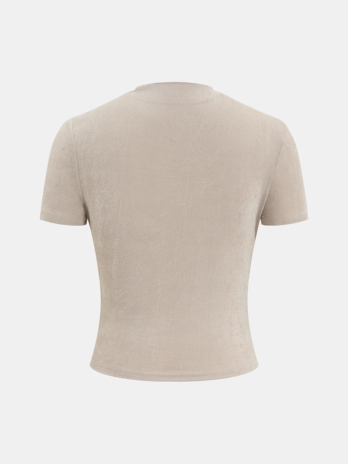 Asymmetric Ruched Short-Sleeve Top
