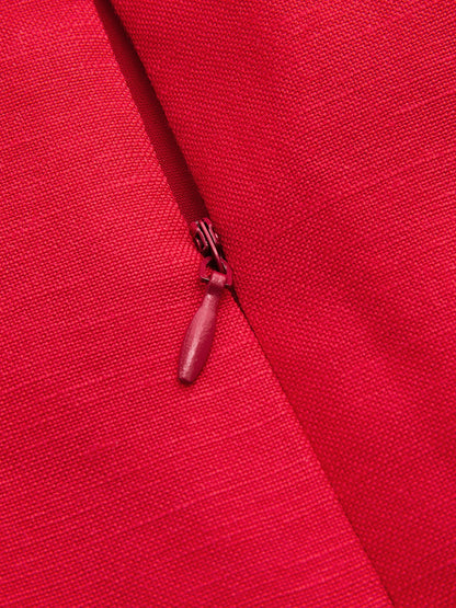 One Shoulder Linen Blend Belted Top
