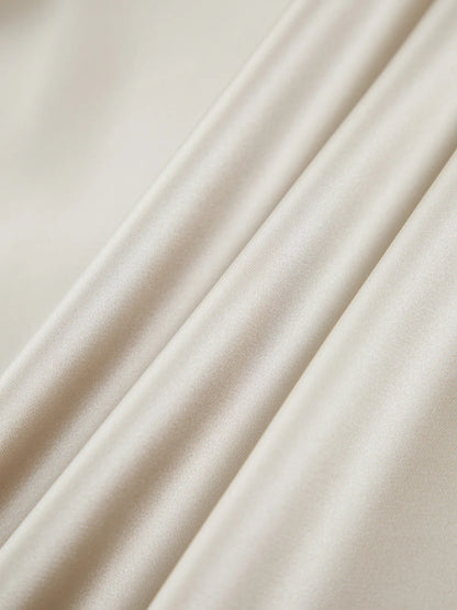 Satin Zippered Mini Skirt