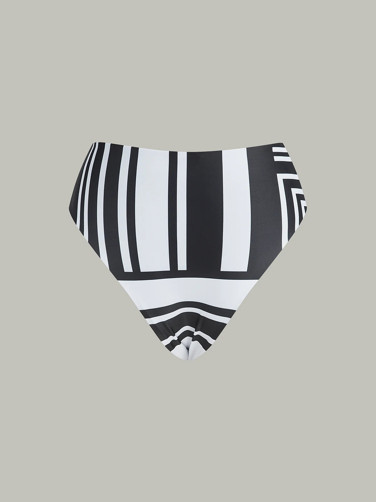 Geometric Print High-Waisted Bikini Bottom