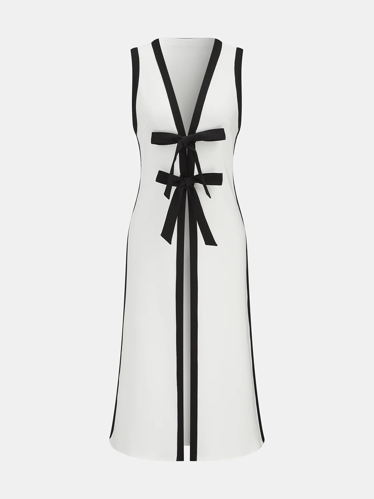 Bow Tie Longline Vest Coat & Pants Set