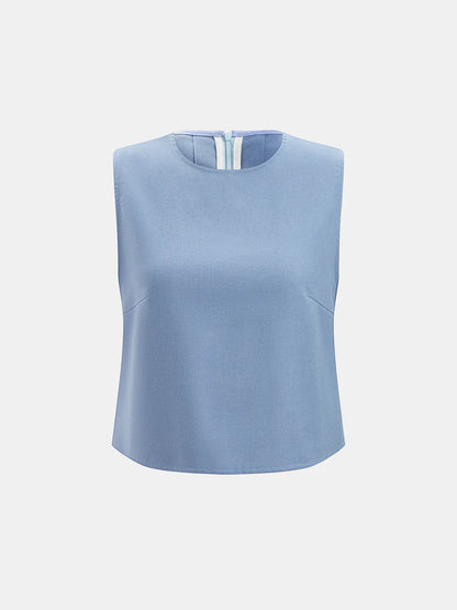 Linen-Blend Sleeveless Top & Pants Set
