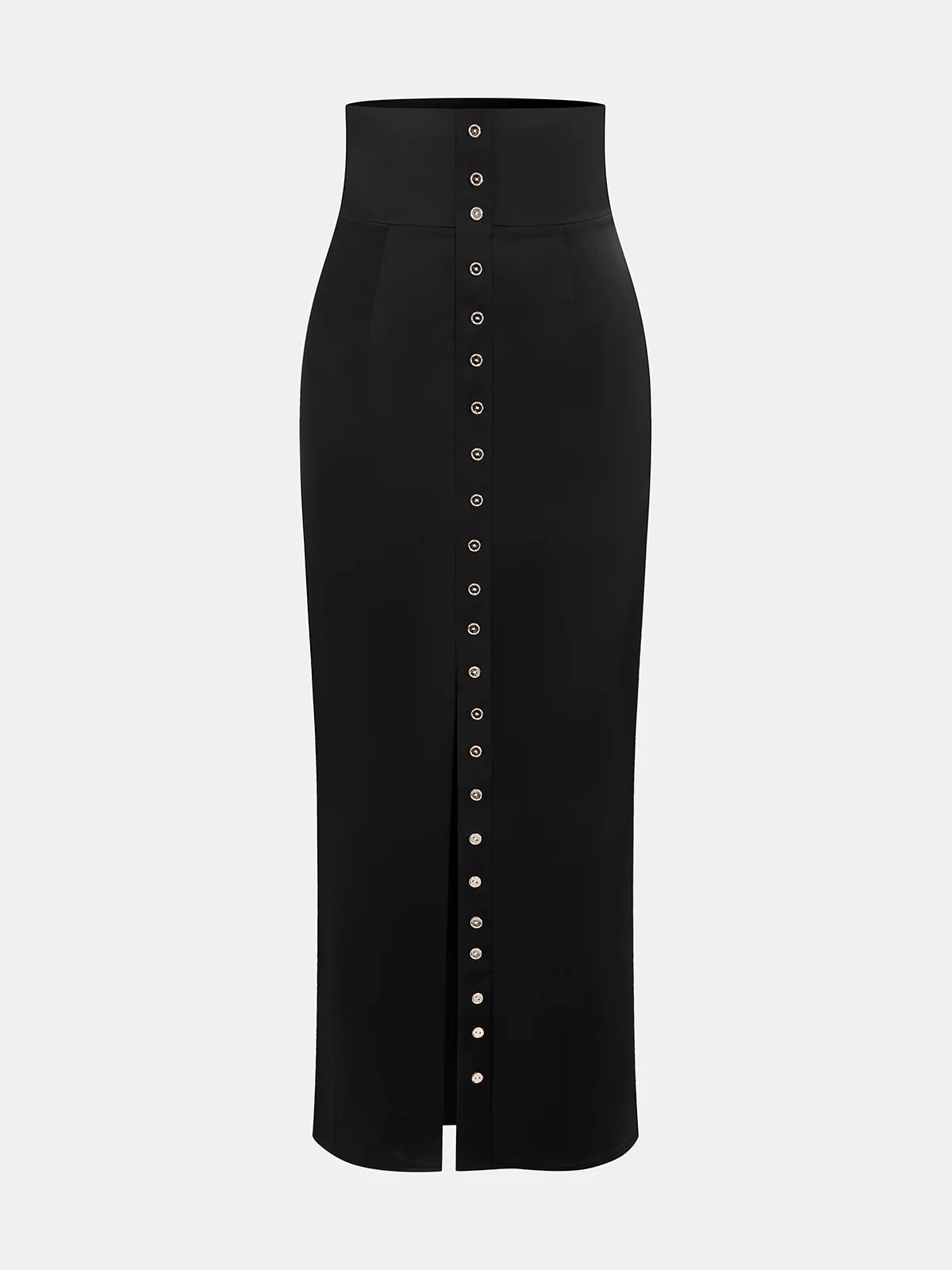 Satin Cowl-Neck Top & High-Waisted Skirt Set