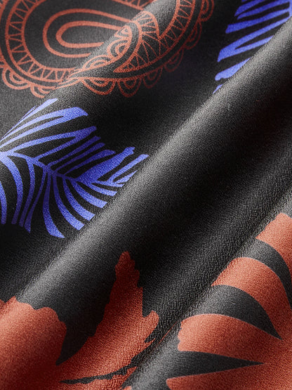 Printed Tie-Waist Sarong Cover-Up