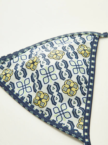 Patterned Halter Bikini Set