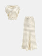 Polka Dot Cowl Neck Top & Maxi Skirt Set