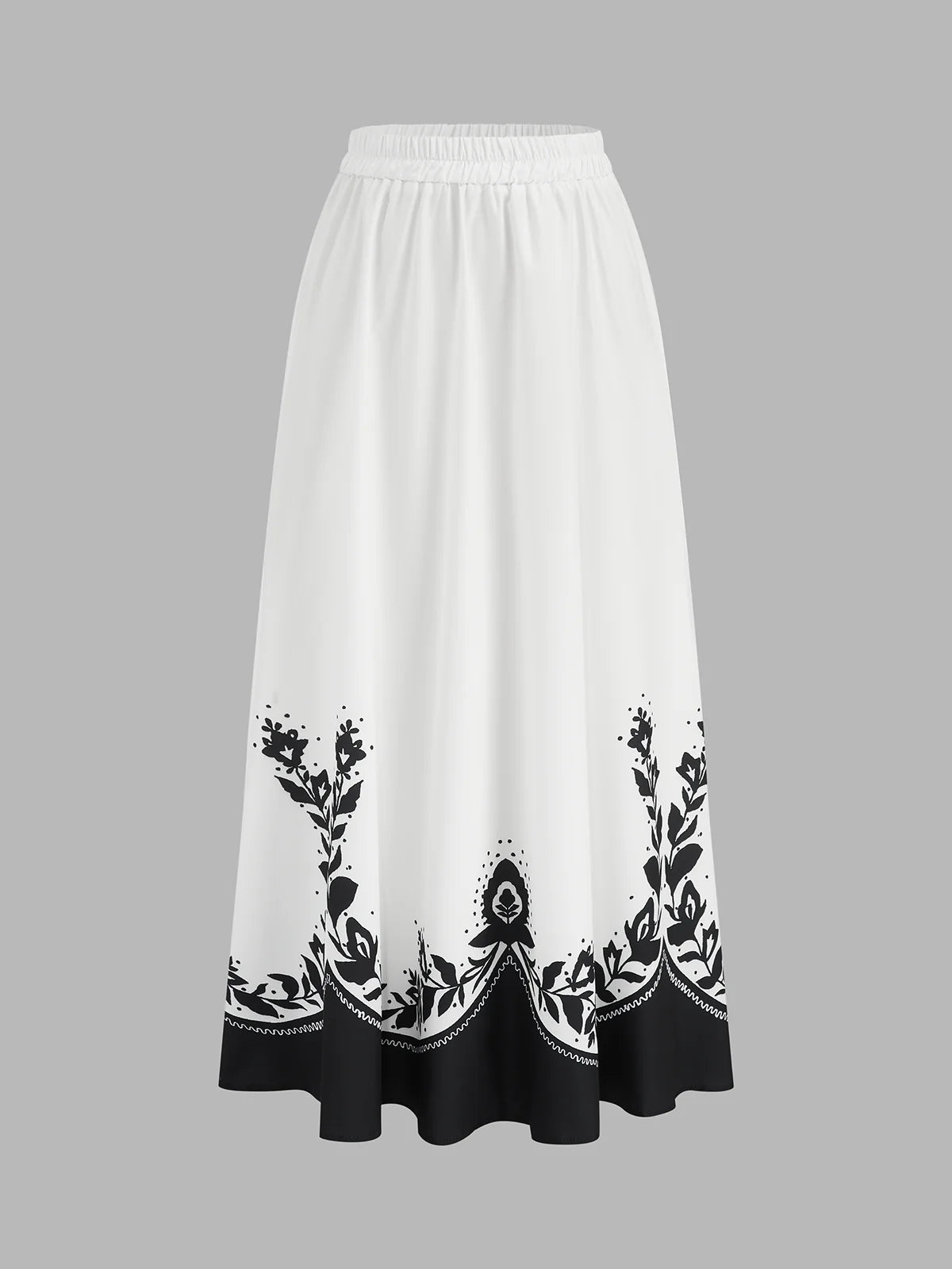 Floral Print Peplum Cami Top & Midi Skirt Set