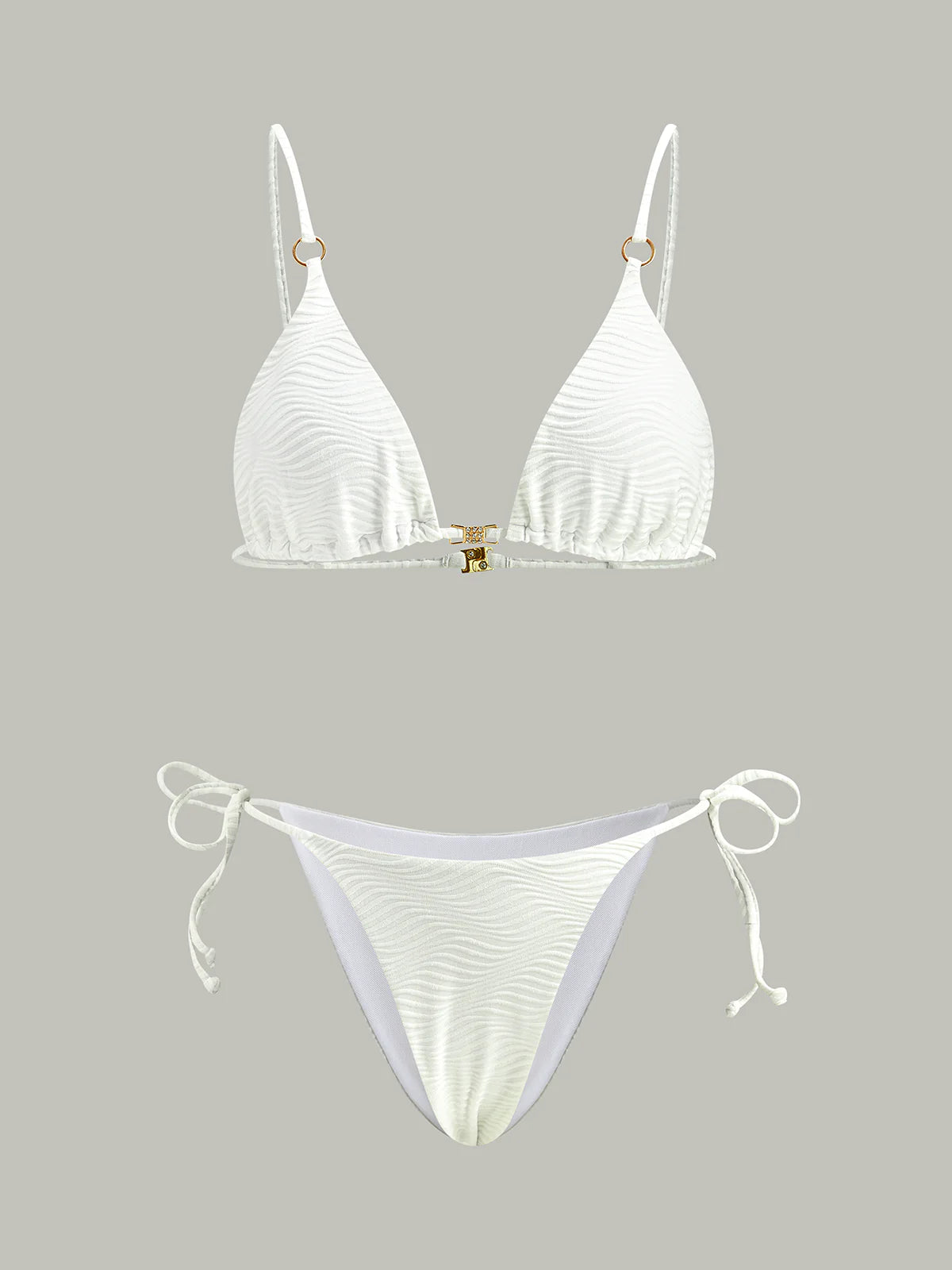 Textured Bikini Set