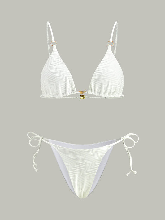 Textured Bikini Set