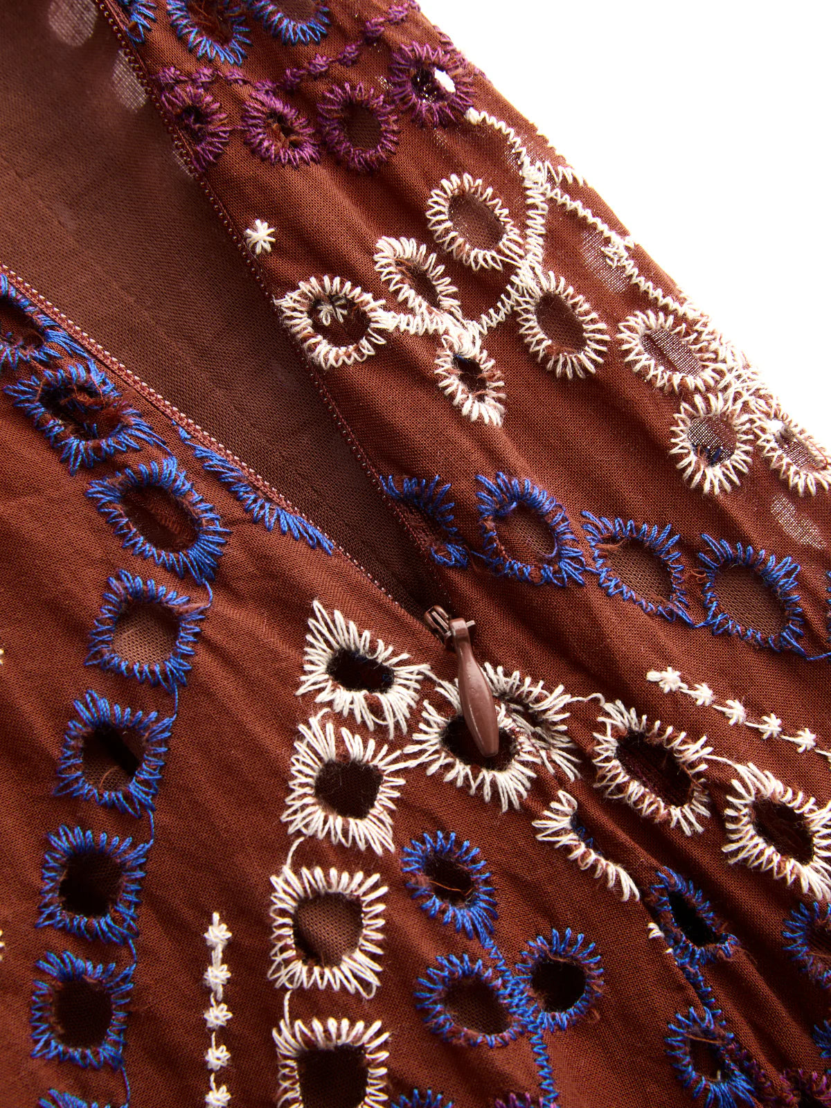 Eyelet Embroidered Top & Midi Skirt Set