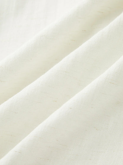 High Waist Belted Linen Blend Shorts