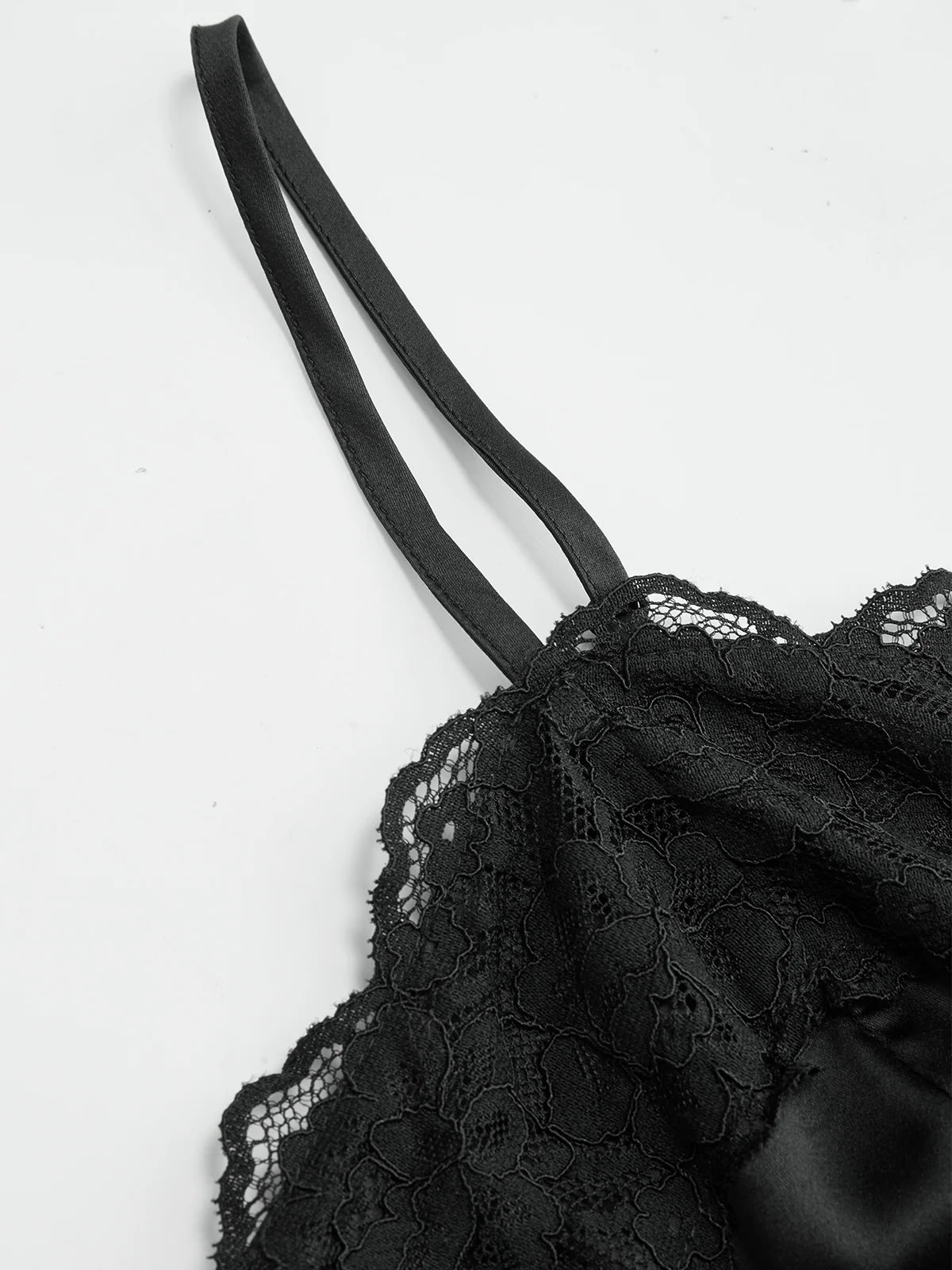 Lace-Trim Satin Cami Top