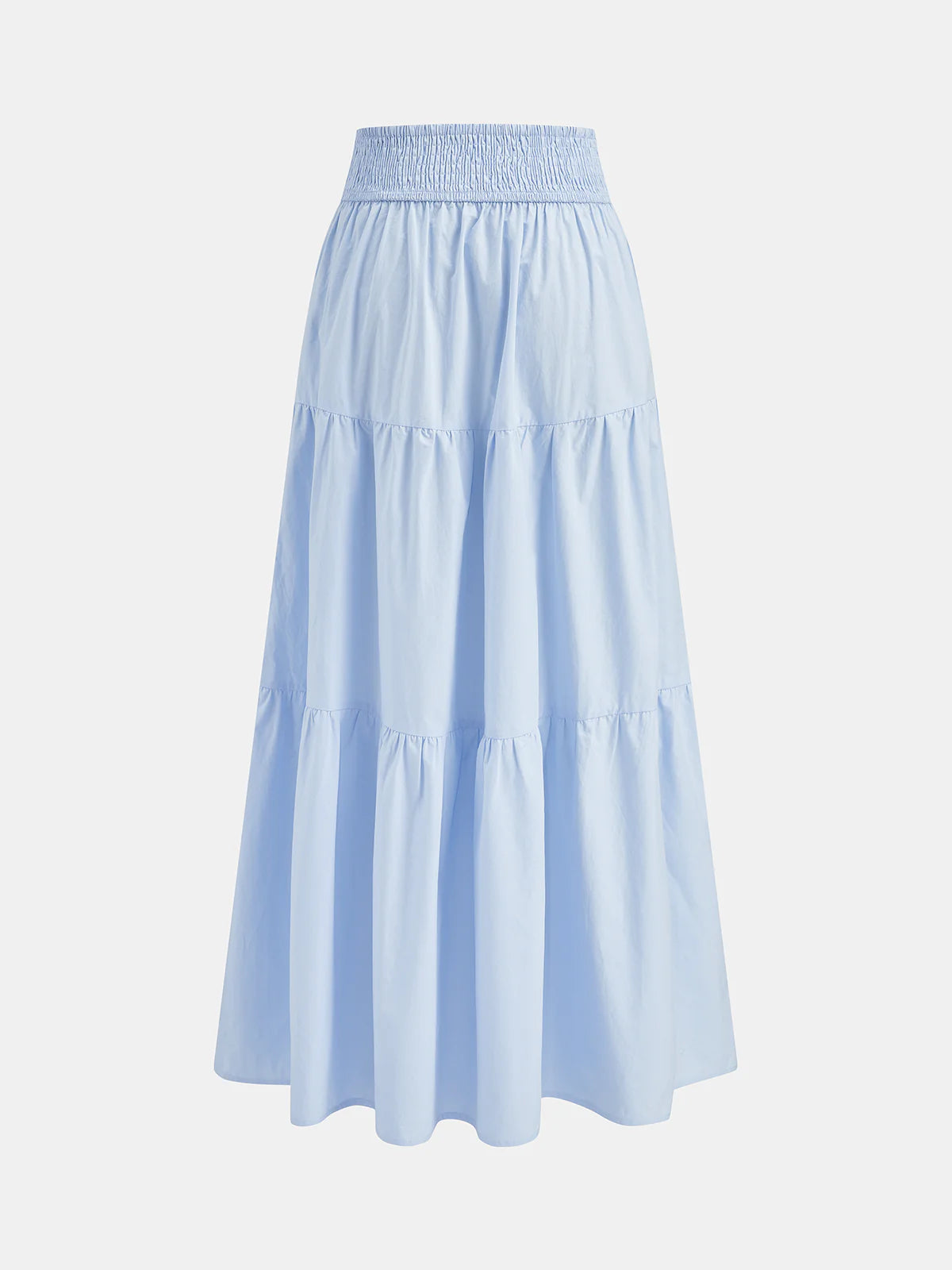 Cotton Smocked Tie-Front Top & Tiered Skirt Set