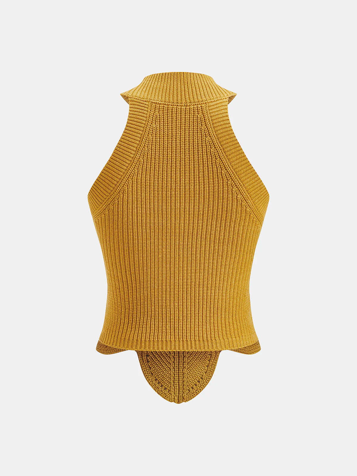 Sleeveless Hollow Out Knit Halter Top
