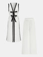 Bow Tie Longline Vest Coat & Pants Set