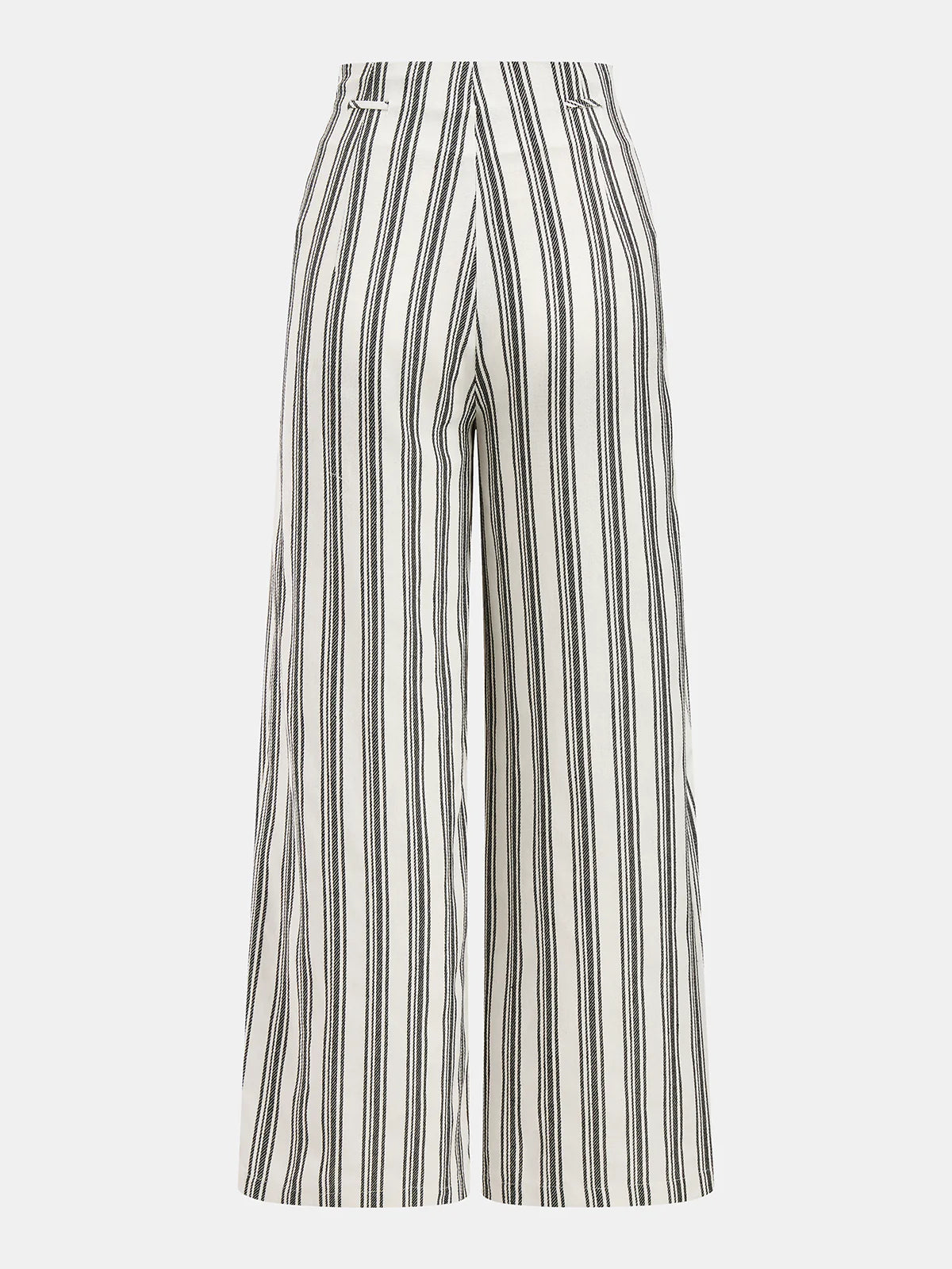 Cotton Linen Striped Wide Leg Pants