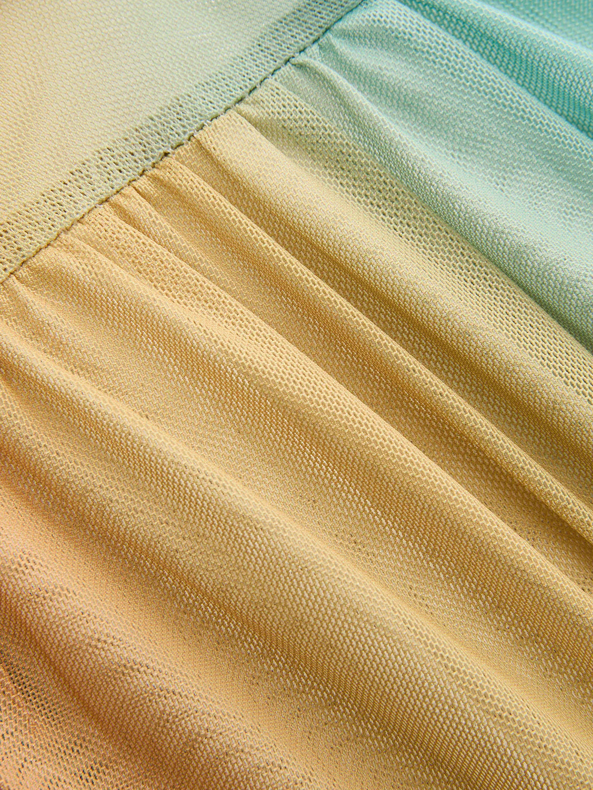 Rainbow Gradient Mesh Ruched Tank Top