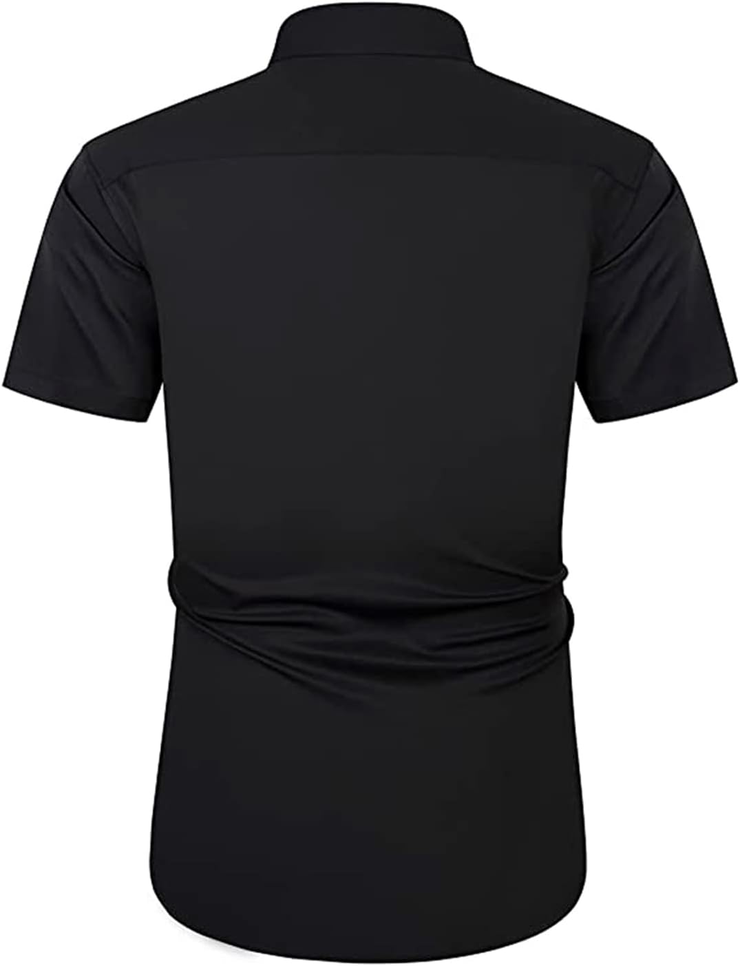 Men's Casual Button Down Shirts Wrinkle-Free Short Sleeve Business Dress Shirt