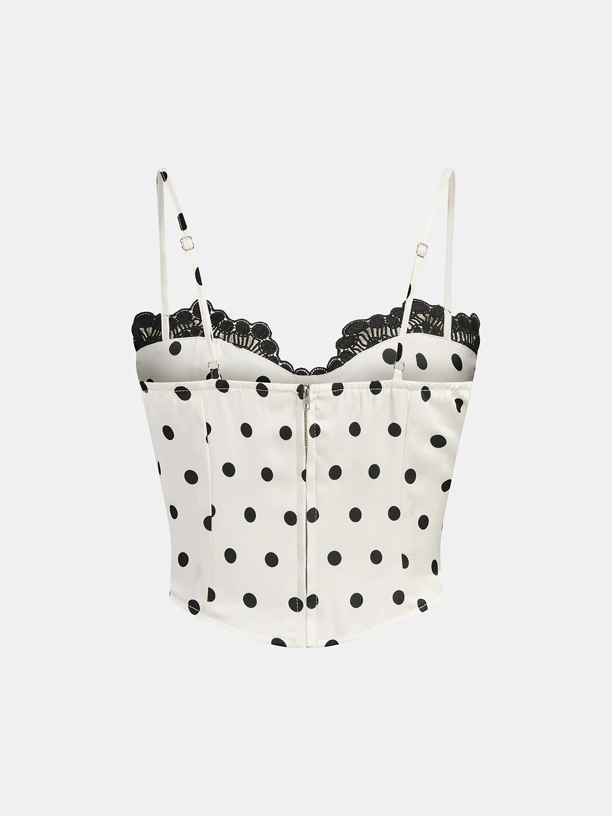 Polka Dot Lace Trim Cami Top & Skirt Sets