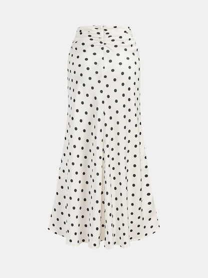 Polka Dot Lace Trim Cami Top & Skirt Sets