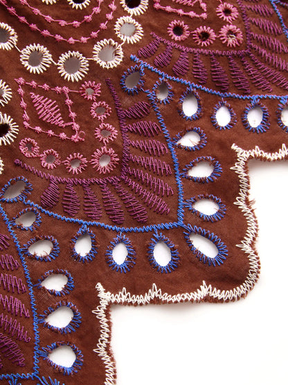 Eyelet Embroidered Top & Midi Skirt Set