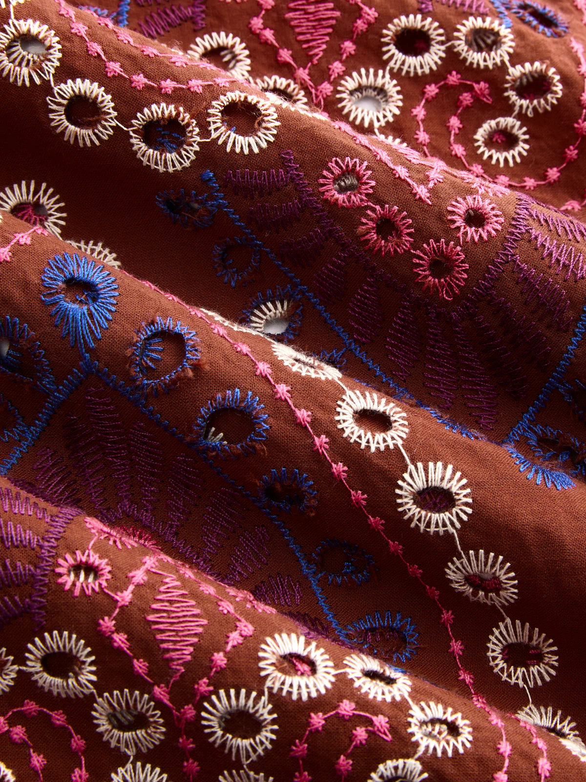Eyelet Embroidered Top & Midi Skirt Set