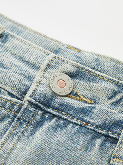 Denim Wrap Front Skort