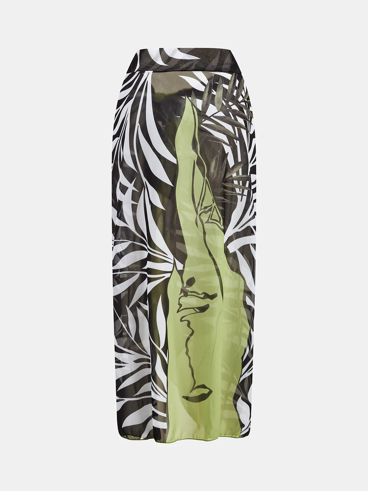 One-Shoulder Cutout Swimsuit & Sarong Set