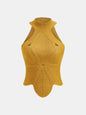 Sleeveless Hollow Out Knit Halter Top