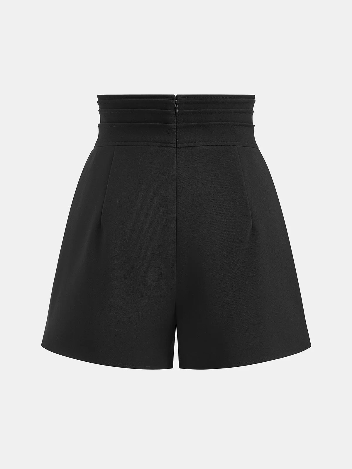 High-Waisted A-Line Pleated Shorts
