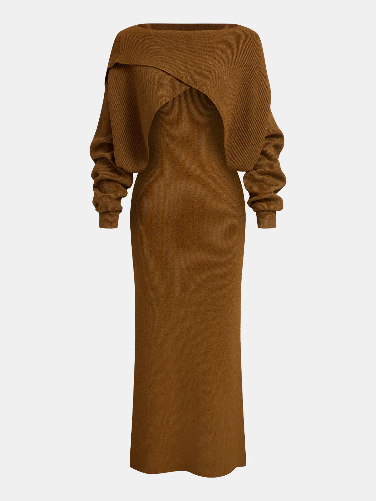 Knit Top & Cami Maxi Dress Two-Piece Set