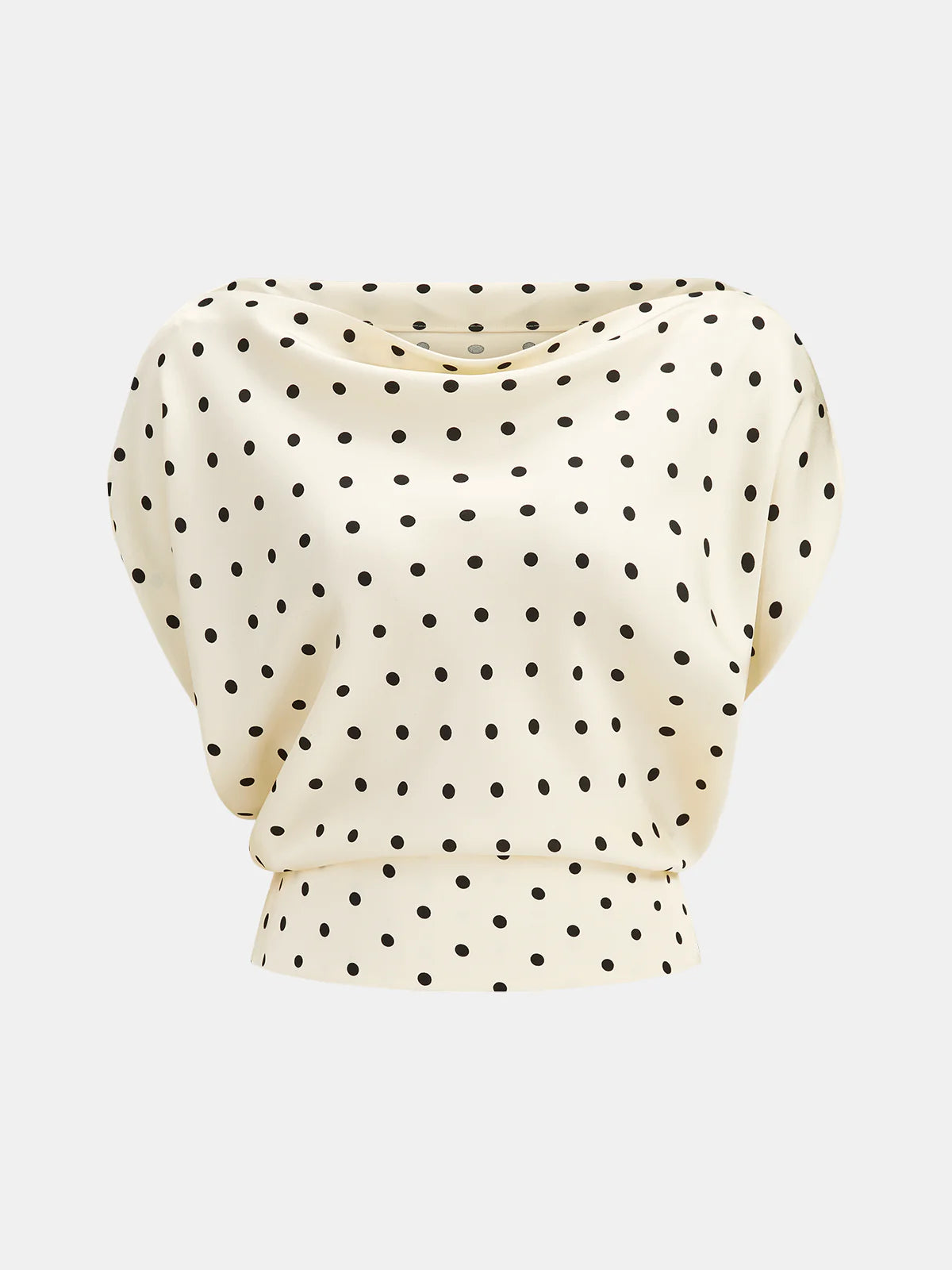 Polka Dot Cowl Neck Top & Maxi Skirt Set