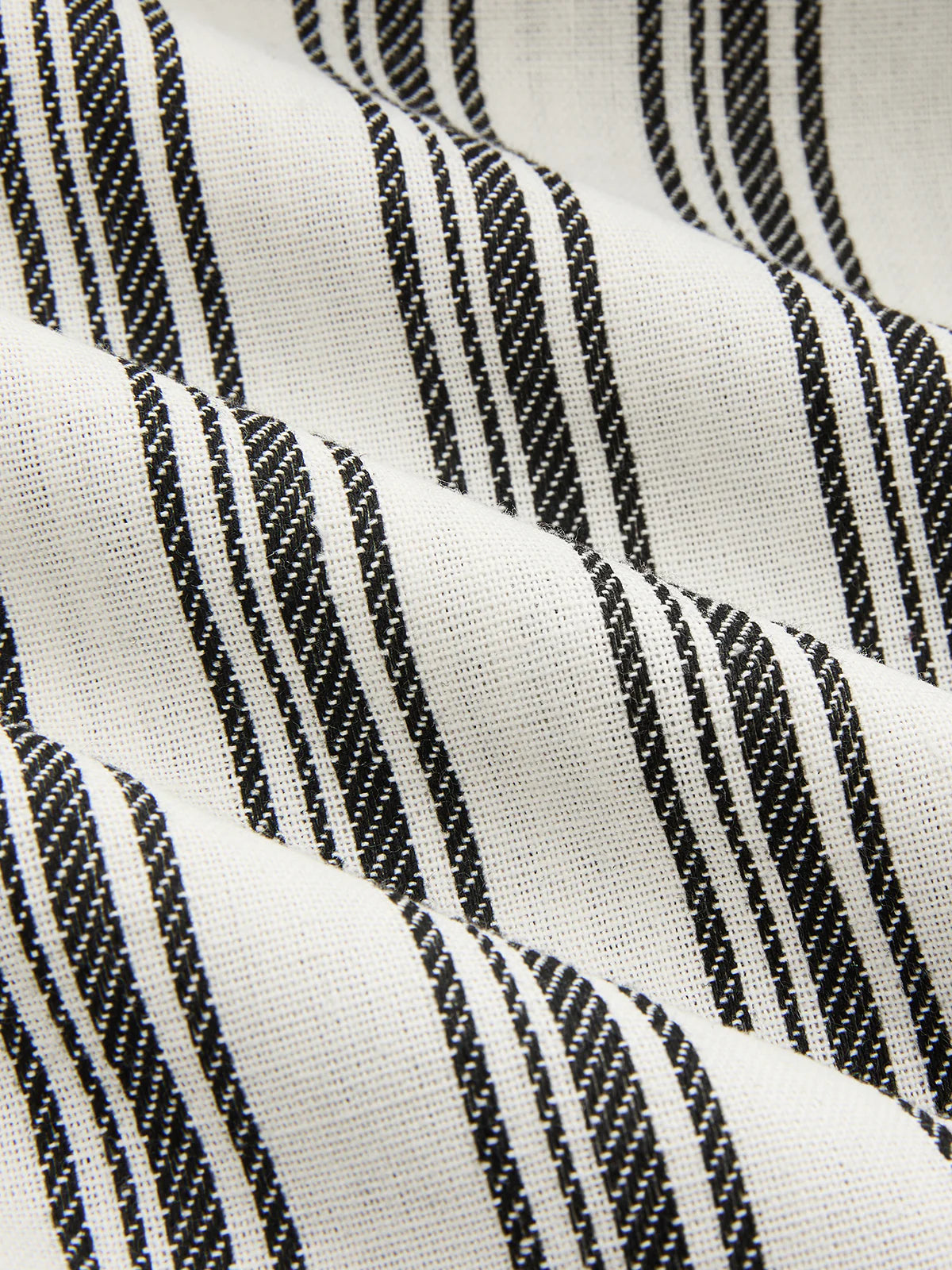 Cotton Linen Striped Wide Leg Pants
