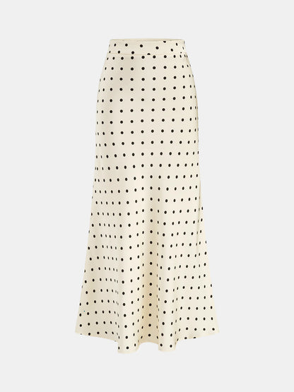 Polka Dot Cowl Neck Top & Maxi Skirt Set