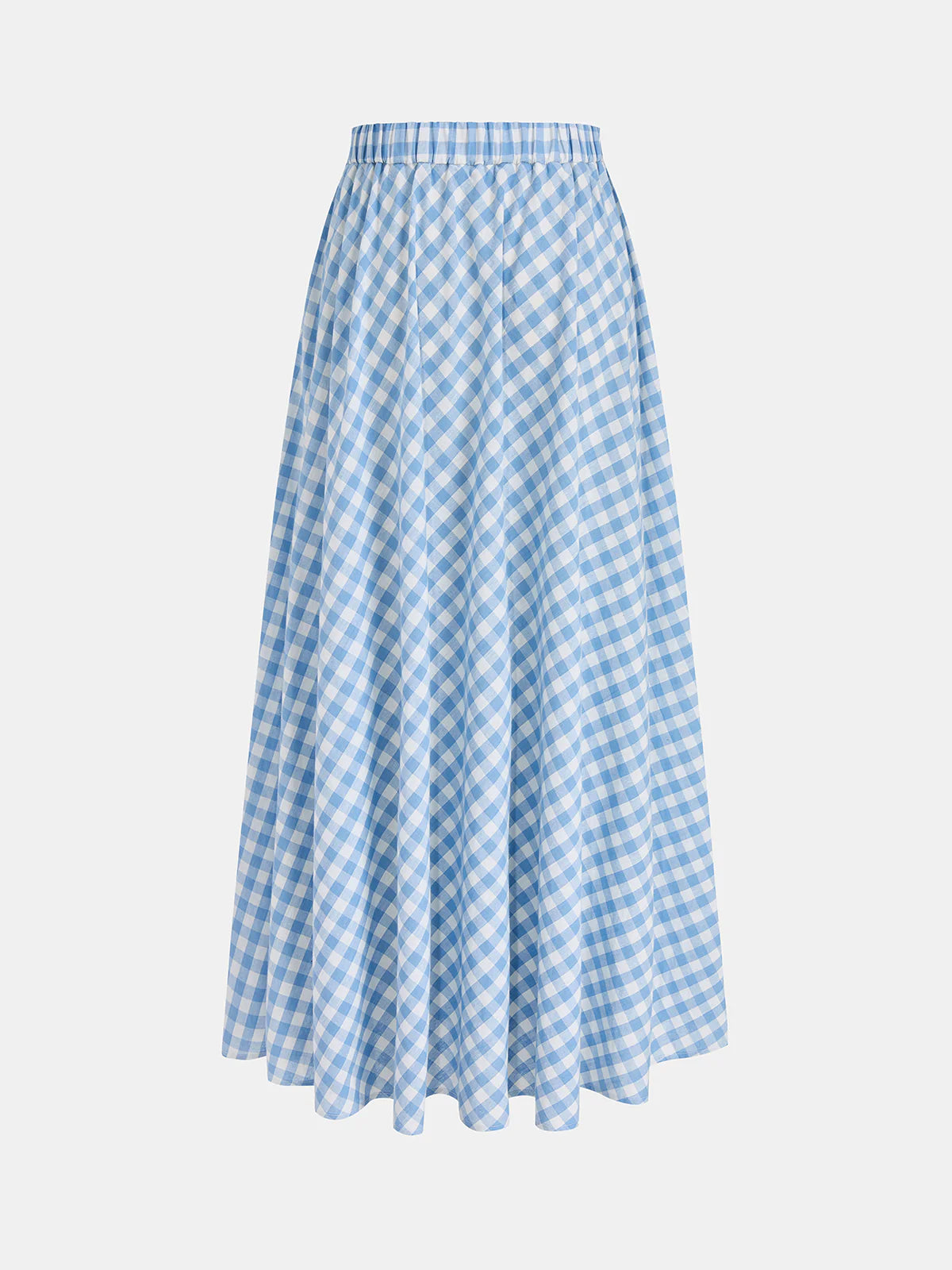 Gingham Wrap Tie Cami Top & Midi Skirt Set