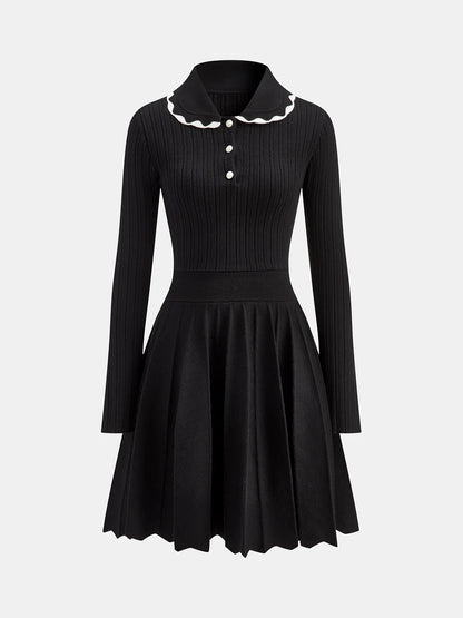 Ribbed Polo Dress
