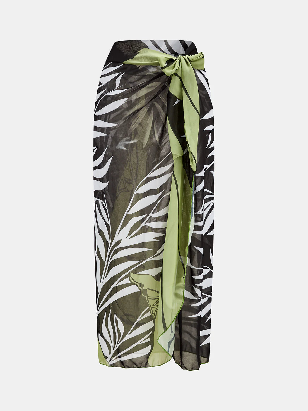 One-Shoulder Cutout Swimsuit & Sarong Set