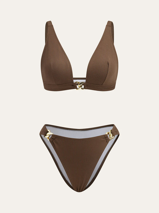 Metal Decor Bikini Set