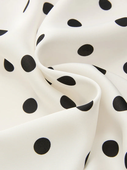 Polka Dot Lace Trim Cami Top & Skirt Sets