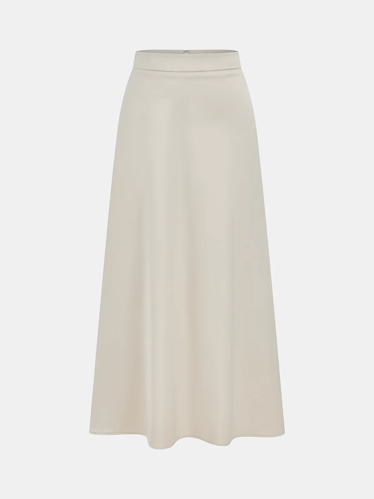 Satin Asymmetric Ruched Top & Midi Skirt Set